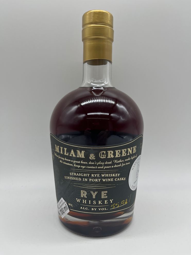 Milam & Greene Rye Whiskey Finished in Port Casks